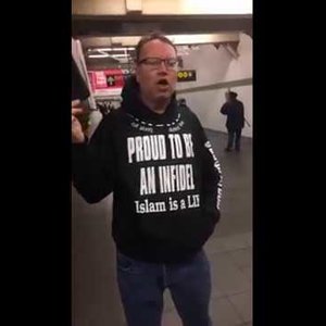 Pastor Brian preaching at 42nd St. Train Station
